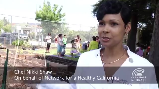 Chef Nikki Shaw Visits a Community Garden.