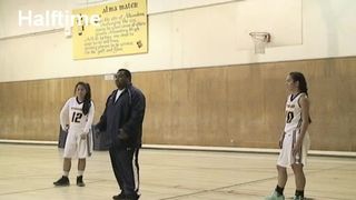 SIT ON THE BENCH WITH COACH ERICK WILLIAMS ALONG WITH ASSISTANT COACH MARY ALVAREZ FROM ALHAMBRA HIGH SCHOOL MOOR VARSITY GIRLS BASKETBALL TEAM IN AN EXCITING PRESEASON HOME GAME