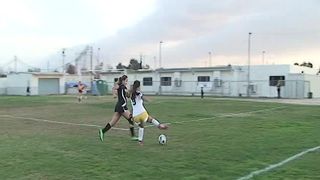 LED BY HEAD COACH NABOR SOLIS AND ASSISTANT COACH OSCAR DIAZ THE ALHAMBRA HIGH SCHOOL MOOR VARSITY GIRLS SOCCER TEAM WINS 1-0 AGAINST RAMONA CONVENT IN AN EXCITING HOME GAME