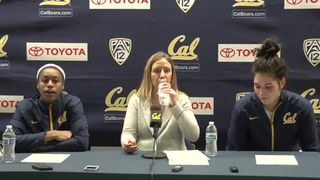 Cal Women's Basketball- Coach Gottlieb, Mercedes Jefflo, & Penina Davidson (Post-Utah)