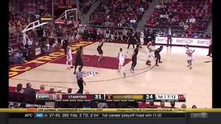Men's Basketball- USC 76 , Stanford 78 - Highlights (1_11_15)