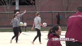 Sand Volleyball Opens Practice