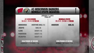 WHKY- #3 Badgers Defeat Bemidji State in Overtime