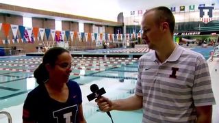 Illinois Swimming & Diving Head Coach Sue Novitsky vs N