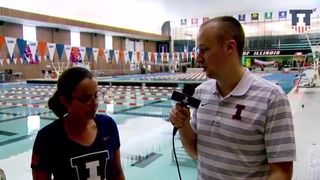 Illinois Swimming & Diving Head Coach Sue Novitsky vs N