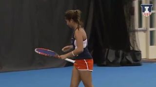 Illinois Women's Tennis vs UIC Web Highlights 1_25_15
