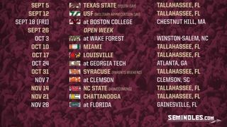 Florida State Announces 2015 Football Schedule