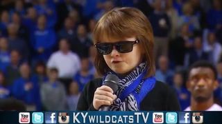 Kentucky Wildcats TV- Marlana VanHoose Sings National A