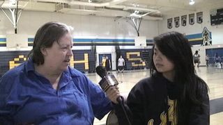 Sandy Nguyen interviews her head coach Jennie Malonek