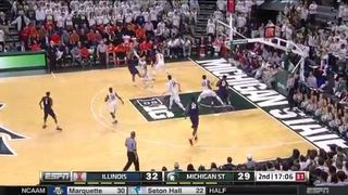 Illinois Men's Basketball Highlights at Michigan State