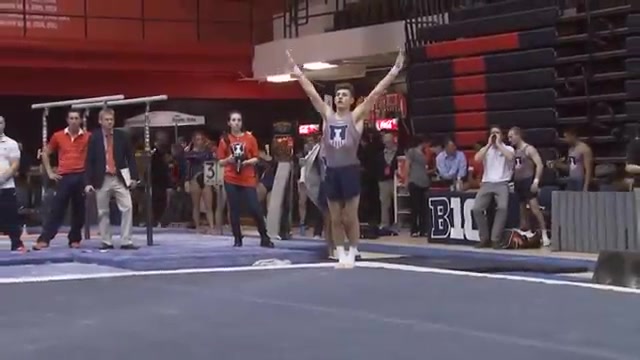 Illinois Men's Gymnastics vs Iowa Web Highlights 2-7-15