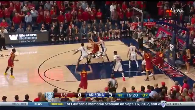 Men's Basketball- USC 57 , Arizona 87