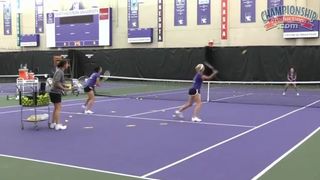 Women's Tennis Practice with Claire Pollard  - Clip 1