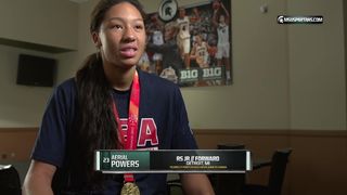 Aerial Powers shares experience winning gold