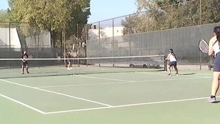 Lady Tigers Tennis Defeat Duarte HS 18-0 @ HOME