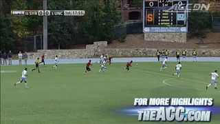 Syracuse vs. North Carolina Men's Soccer Highlight 2015