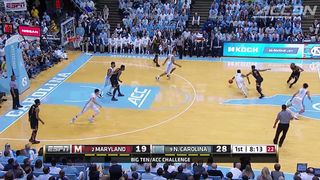 Marcus Paige to Brice Johnson for Monster Dunk