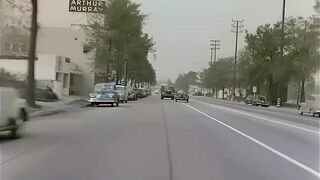 1940s - Downtown Los Angeles in color [60fps,Remastered] w_sound design added